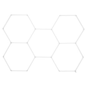 Hexagon Garage Lights, 26400LM, 6500K 5 Grid Systems Honeycomb Hexagonal Garage LED Lights