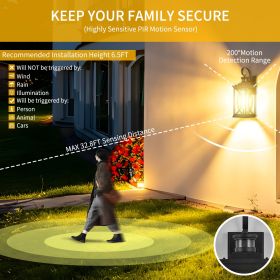 Motion Sensor Outdoor Lights Wall Mount, Dusk to Dawn Exterior Light Fixture