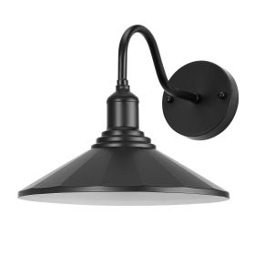 Outdoor Barn Light, 11.5 in Diameter, 1-Pack Farmhouse Gooseneck Light Fixture, Exterior Wall Sconce, with Vintage Style, Anti-Rust