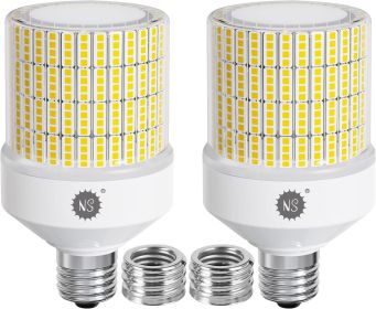 700W Equivalent Led Corn Light Bulb 2 Pack 10500 Lumens 5000K Daylight White Lamp E26/E39 Medium Mogul Base 70W Large Area Lighting for Outdoor I