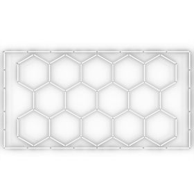 Hexagon Garage Lights, 86400LM, 6500K 14 Grid Systems Honeycomb Hexagonal Garage LED Lights