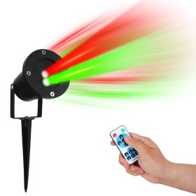 Outdoor Laser Projector Light Red and Green Projection Light with 3 Modes 12 Speeds 6Hrs Timer IP44 Waterproof Firefly Landscape Light for Christ